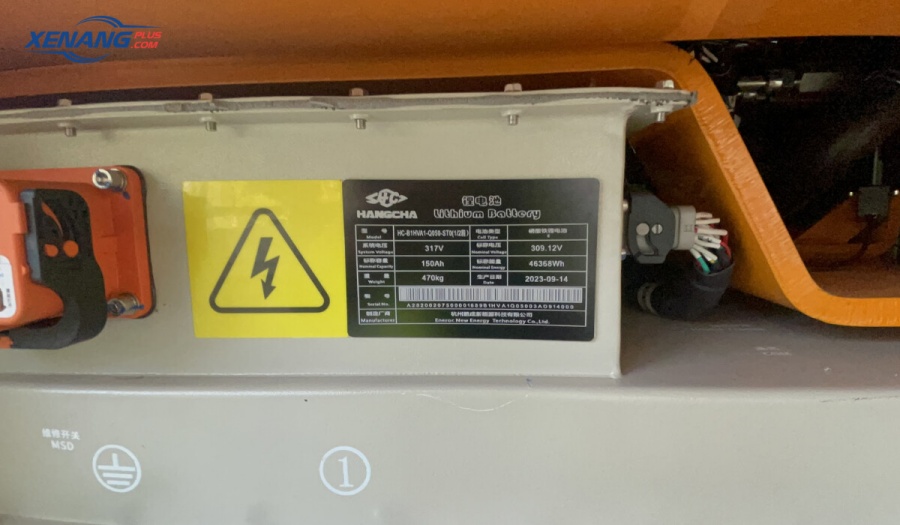 Thông số pin Lithium của một loại xe nâng Hangcha
